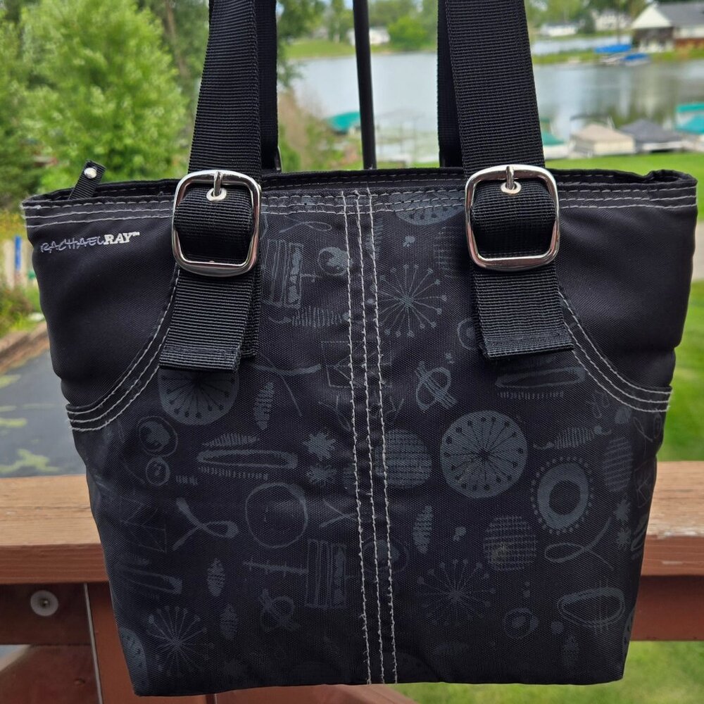 Rachael Ray Black thermal Insulated Lunch/Tote Bag 12x10x9